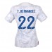 Frankrike Theo Hernandez #22 Replika Borta matchkläder Dam VM 2022 Korta ärmar